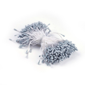 Набор тычинок для цветов, 30 шт, пыльно-голубой, 62x2 мм