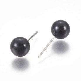 Очки для ляльок та іграшок, 1 пара, чорний, металева ніжка, 20,5x8 мм