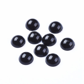 Глазки для кукол и игрушек, 1 пара, черный полукруг, 6x2,5 мм