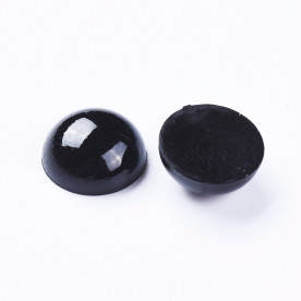 Глазки для кукол и игрушек, 1 пара, черный полукруг, 8x3,5 мм