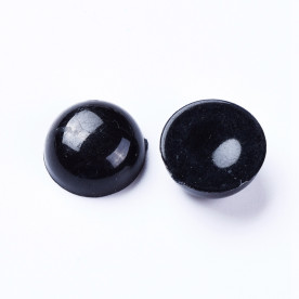 Глазки для кукол и игрушек, 1 пара, черный полукруг, 14x6 мм