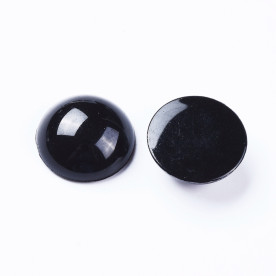 Очки для ляльок та іграшок, 1 пара, чорний півколо, 16x6,5 мм