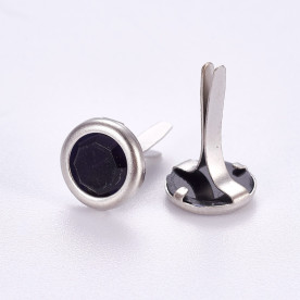 Набір брадсів із чорним каменем, 10 шт, 14 мм, діаметр 8x1,5 мм