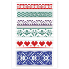 Силіконовий штамп для скрапбукінгу Деко вишивка, 11х16 см