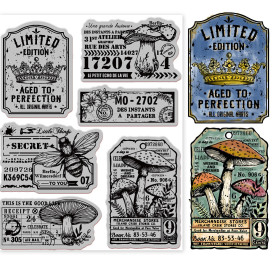 Набір гумових штампів Вінтажні колажі, 22х18 см