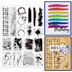 Силіконовий штамп для скрапбукінгу Художні фони, 21х15 см