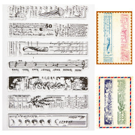 Силіконовий штамп для скрапбукінгу Вінтажні бордюри, 11х16 см, DIY-WH0504-51G