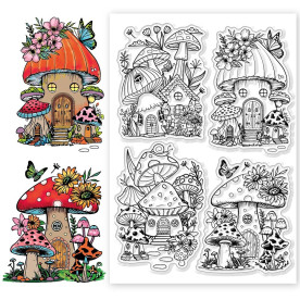 Силиконовый штамп Фантазийные домики, 11х16 см