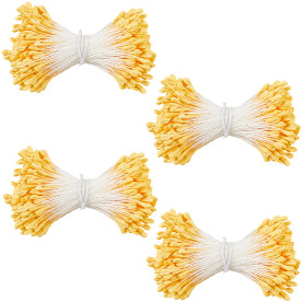 Набор тычинок для цветов, 30 веточек, желтый, 60x3х2 мм