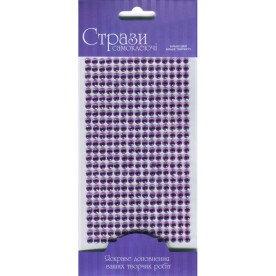 Стрази самоклеючі Фіолетові 5мм,  ROSA Talent