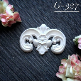 Прикраса з гіпсу, Ажурний вензель 327, 54х36 мм, Decor Kram