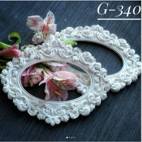 Набір прикрас з гіпсу, Вензель рамочка 340, 2 шт, 150х115 мм, Decor Kram