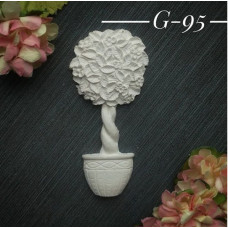 Прикраса з гіпсу, Дерево, 80х38 мм, Decor Kram