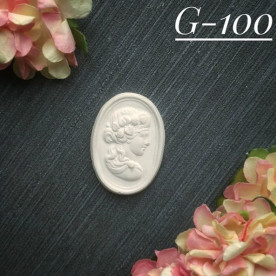Прикраса з гіпсу, Брошка 100, 32х26 мм, Decor Kram