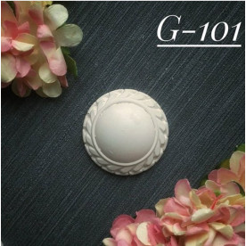 Украшение из гипса, Брошь 101, 30х30 мм, Decor Kram