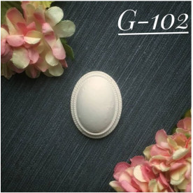 Украшение из гипса, Брошь 102, 32х25 мм, Decor Kram