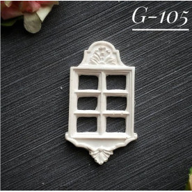 Украшение из гипса, Окно, 53х23 мм, Decor Kram