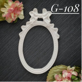 Украшение из гипса, Рамка 108, 100х60 мм, Decor Kram