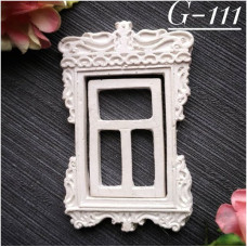 Украшение из гипса, Окно 111, 60х40 мм, Decor Kram