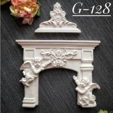 Украшение из гипса, Арка с ангелочками, 100х90 мм, Decor Kram