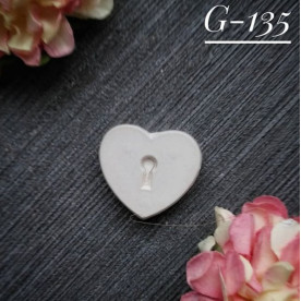 Украшение из гипса, Замочная скважина сердечко, 20х20 мм, Decor Kram