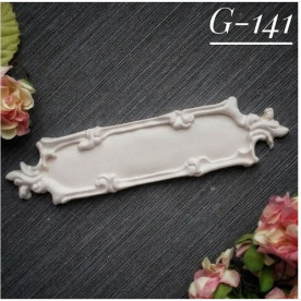 Прикраса з гіпсу, Вензель табличка 141, 120х30 мм, Decor Kram