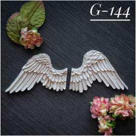 Набор украшений из гипса, Крылья, 2 шт, 90х70 мм, Decor Kram