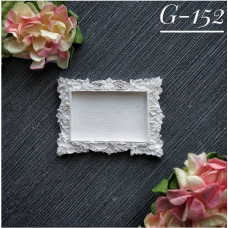 Украшение из гипса, Вензель табличка 152, 45х35 мм, Decor Kram