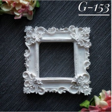 Украшение из гипса, Рамочка 153, 55х55 мм, Decor Kram