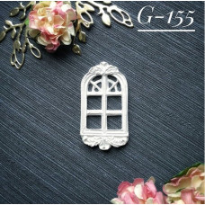 Украшение из гипса, Окно 155, 50х28 мм, Decor Kram