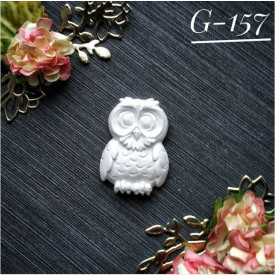 Украшение из гипса, Сова 157, 45х32 мм, Decor Kram