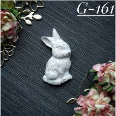 Украшение из гипса, Зайчик 161, 45х30 мм, Decor Kram