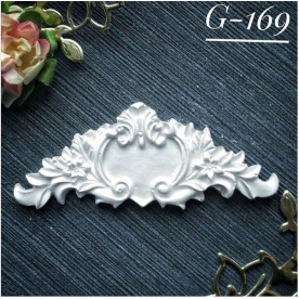 Украшение из гипса, Ажурный вензель 169, 75х30 мм, Decor Kram