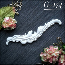 Украшение из гипса, Вензель 174, 120х30 мм, Decor Kram