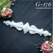 Украшение из гипса, Вензель, 125х30 мм, Decor Kram