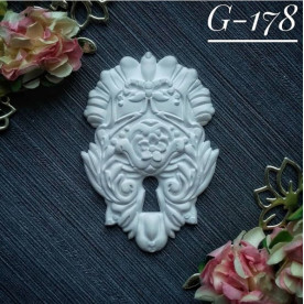 Прикраса з гіпсу, Ажурний вензель, 178, 70х45 мм, Decor Kram