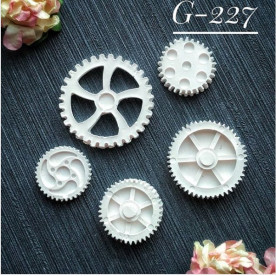 Набор украшений из гипса, Шестеренки 227, 6 шт, 37х37, 30х30, 20х20 мм, Decor Kram