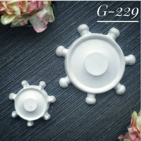 Набір прикрас з гіпсу, Штурвал, 2шт, 45х45, 25х25 мм, Decor Kram