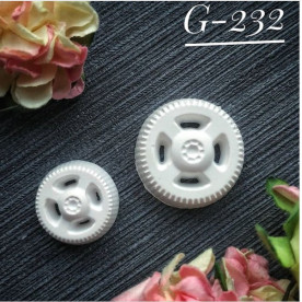 Набор украшений из гипса, Шестеренка, 2 шт, 22х22, 16х16 мм, Decor Kram