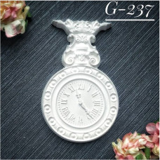 Украшение из гипса, Винтажные часы 237, 80х50 мм, Decor Kram
