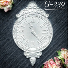 Украшение из гипса, Винтажные часы 239, 117х70 мм, Decor Kram