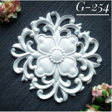 Украшение из гипса, Вензель 254, 100х100 мм, Decor Kram