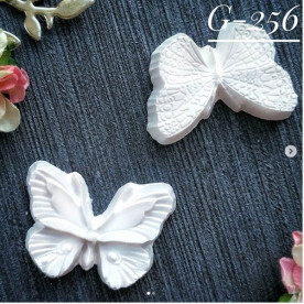 Набор украшений из гипса, Бабочка 256, 2 шт, 32х22 мм, Decor Kram