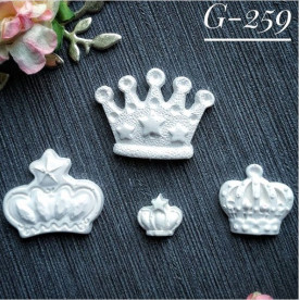 Набор украшений из гипса, Короны 259, 3 шт, Decor Kram