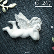 Украшение из гипса, Ангел 267, 38х25 мм, Decor Kram