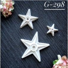 Набір прикрас з гіпсу, Зірки 298, 3 шт, 50х50, 35х35, 20х20 мм, Decor Kram