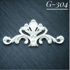 Украшение из гипса, Ажурный вензель 304, 180х80 мм, Decor Kram