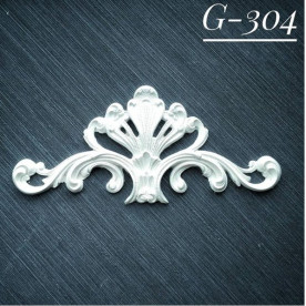 Украшение из гипса, Ажурный вензель 304, 180х80 мм, Decor Kram