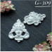 Украшение из гипса, Дамы 309, 45х30, 42х40 мм, Decor Kram