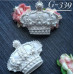 Набор украшений из гипса, Корона 339, 2 шт, 50х40 мм, Decor Kram